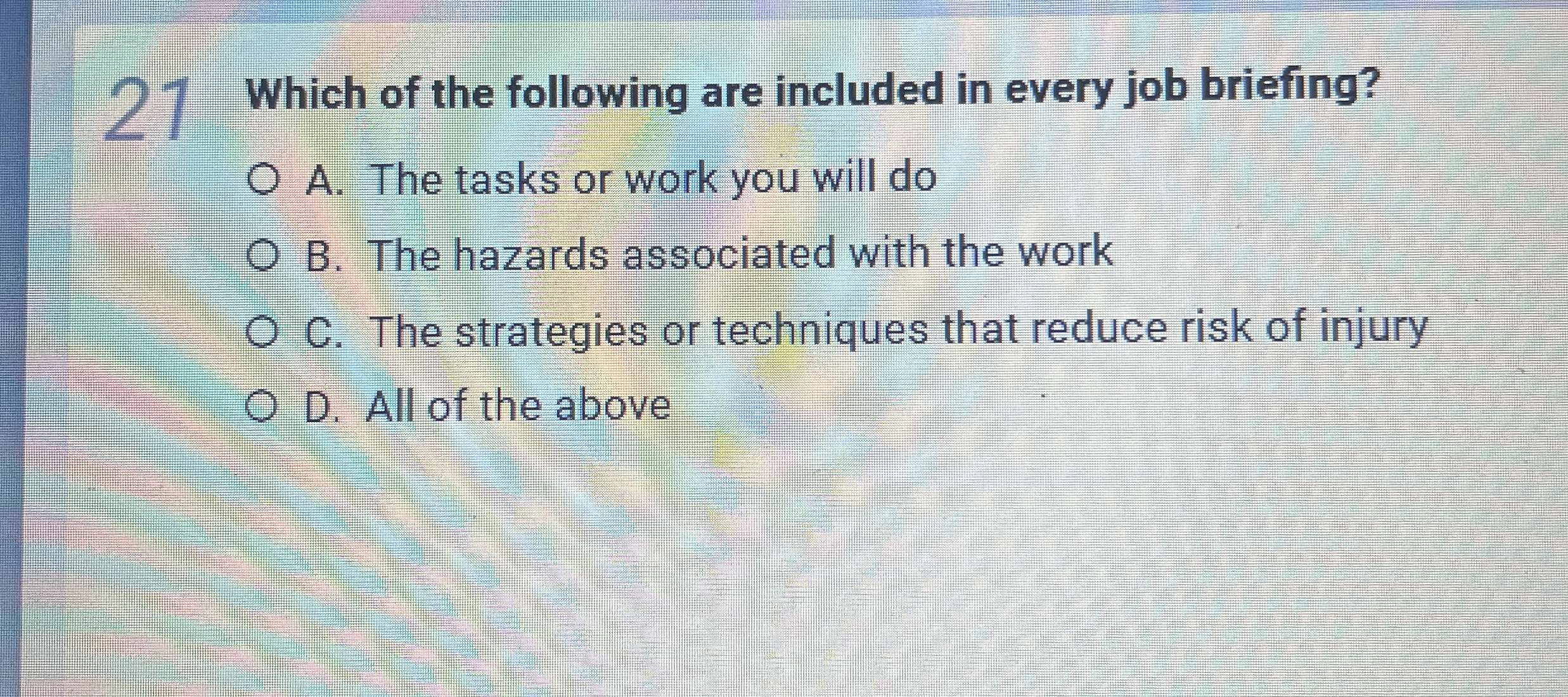 2 1 Which of the following are included in every