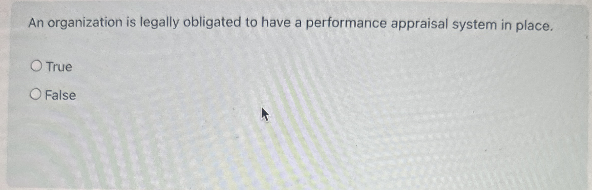 An organization is legally obligated to have a