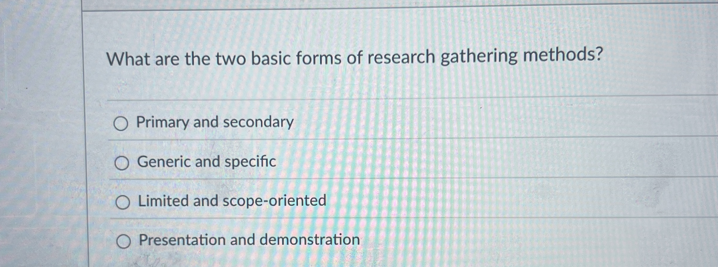 What are the two basic forms of research