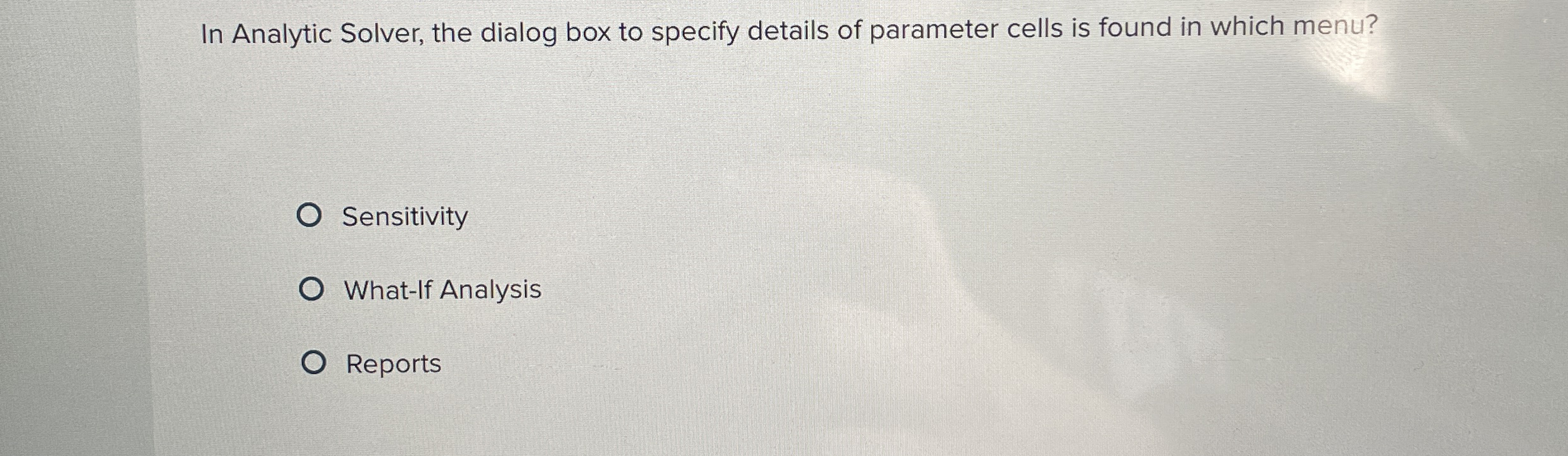 In Analytic Solver, the dialog box to specify