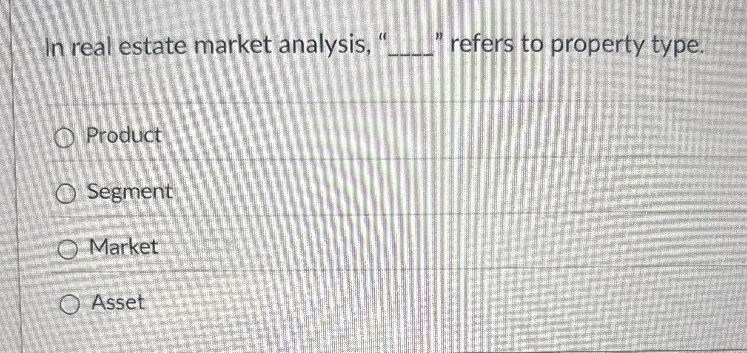 In real estate market analysis, " q , " refers to