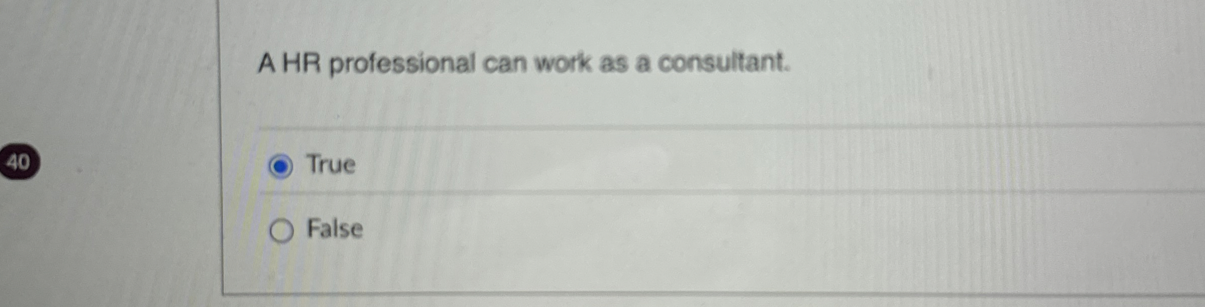 A HR professional can work as a consultant. 4 0