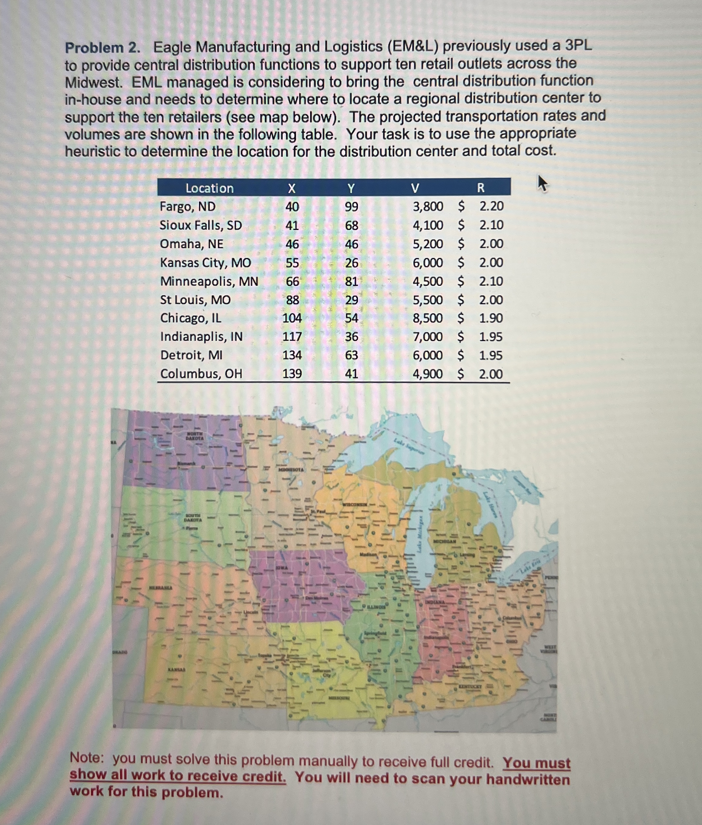 Problem 2 . Eagle Manufacturing and Logistics (