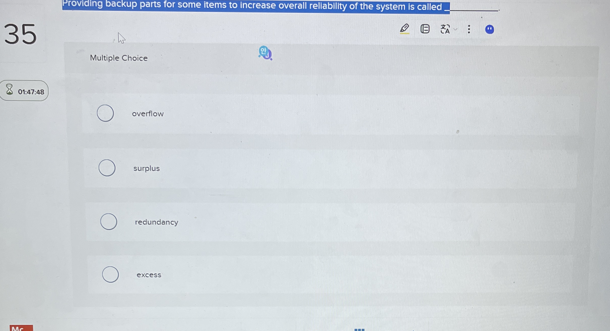 Providing backup parts for some items to increase