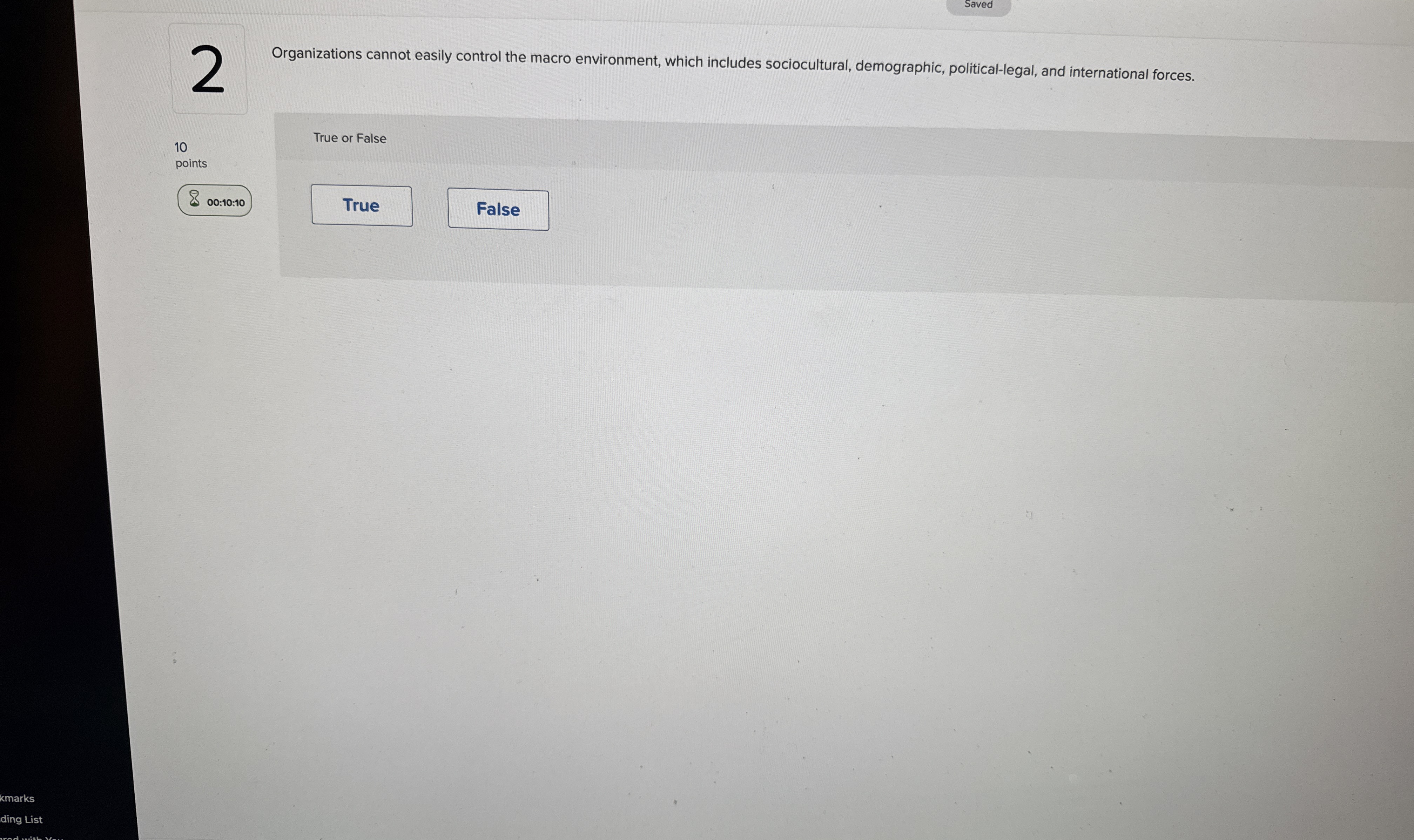 Saved Organizations cannot easily control the
