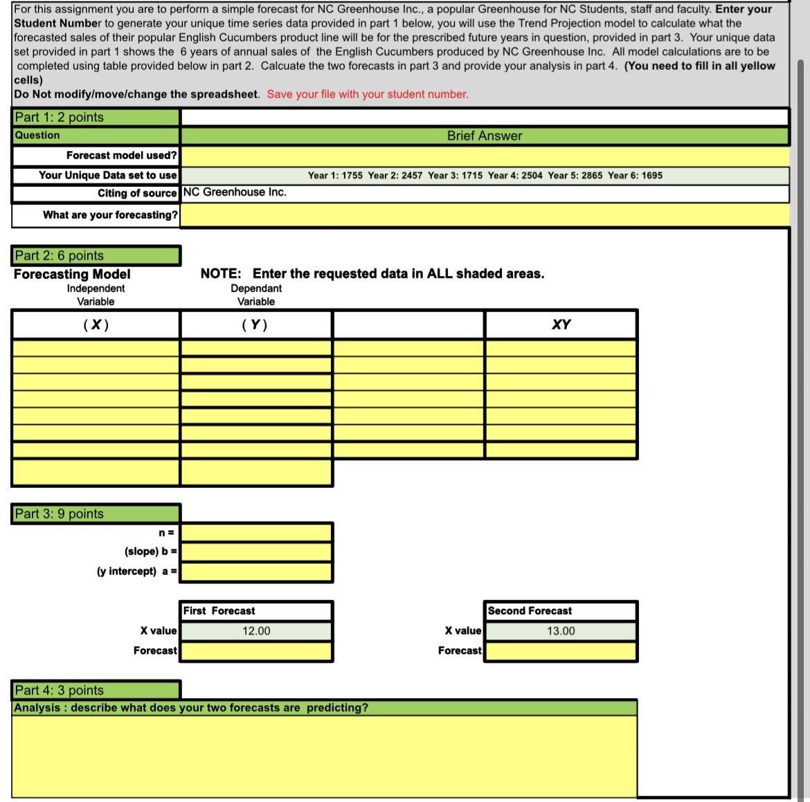 For this assignment you are to perform a simple