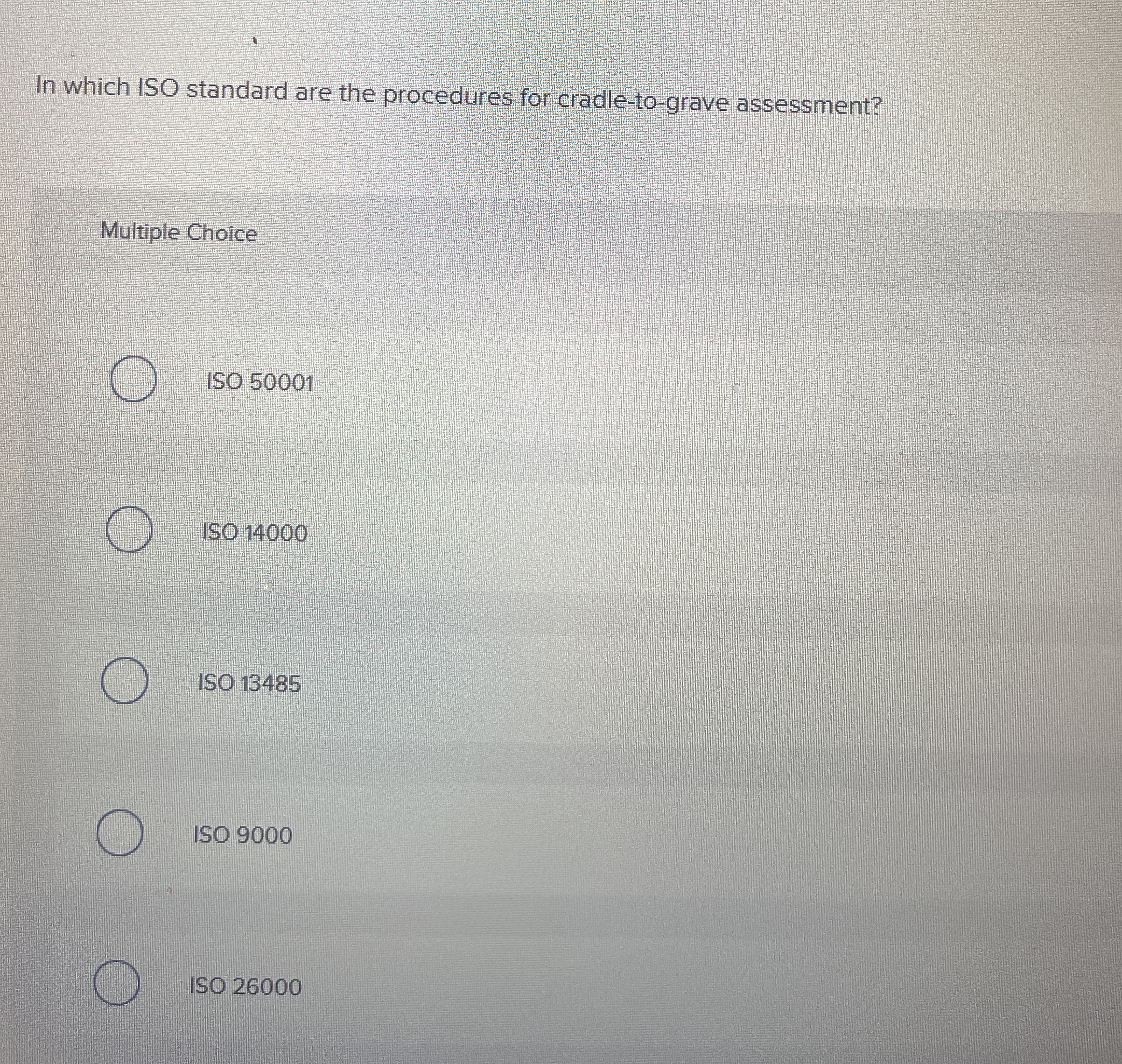 In which ISO standard are the procedures for