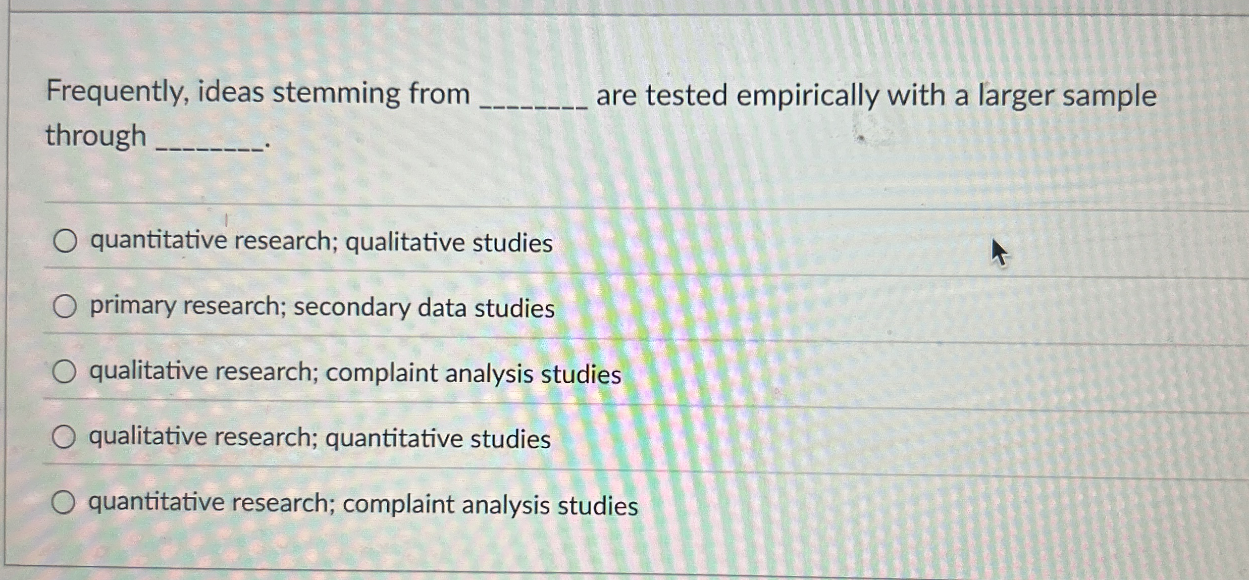 Frequently, ideas stemming from are tested