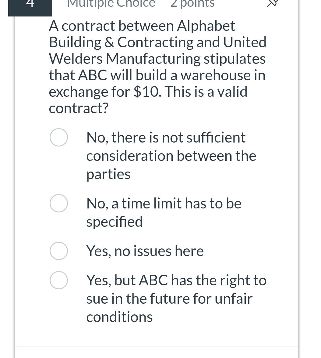 A contract between Alphabet Building &