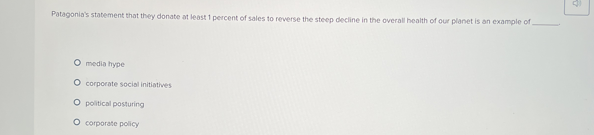 Patagonia's statement that they donate at least 1