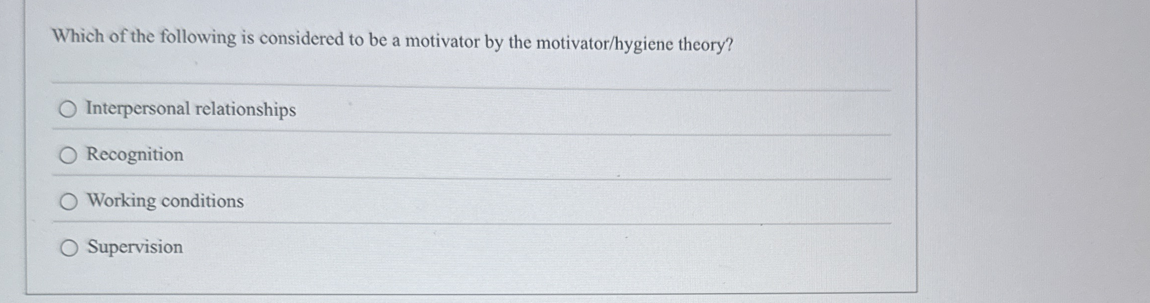 Which of the following is considered to be a