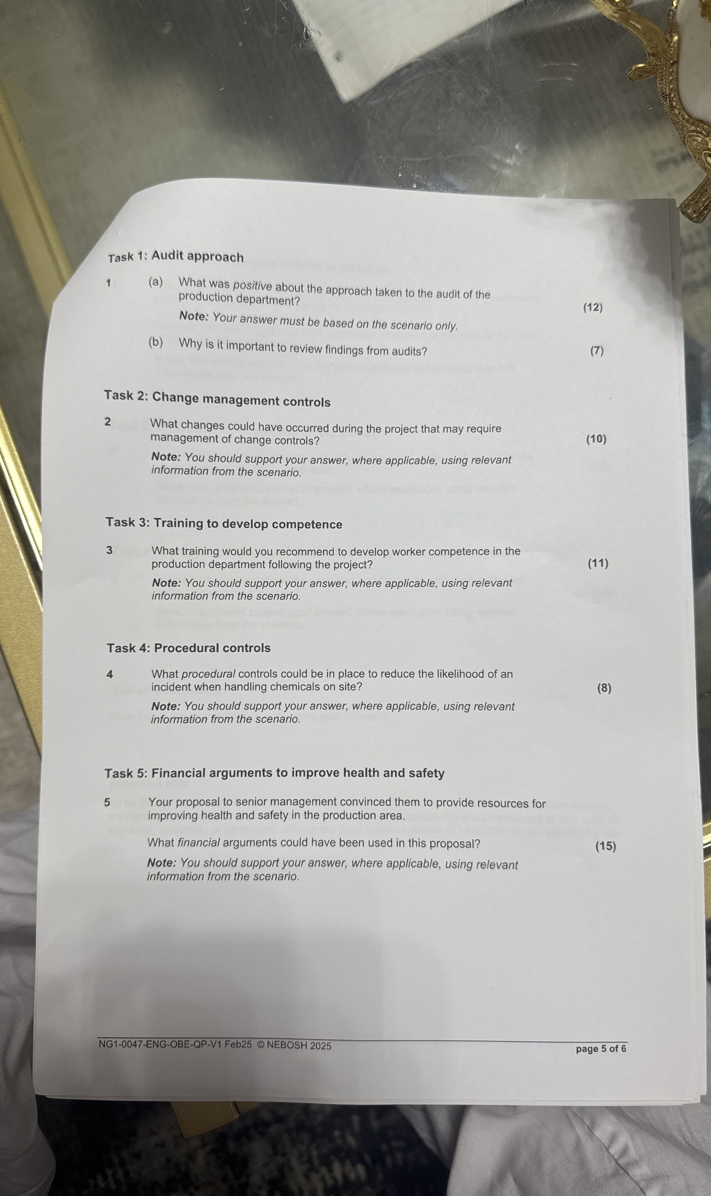 Task 1 : Audit approach 1 ( a ) What was positive