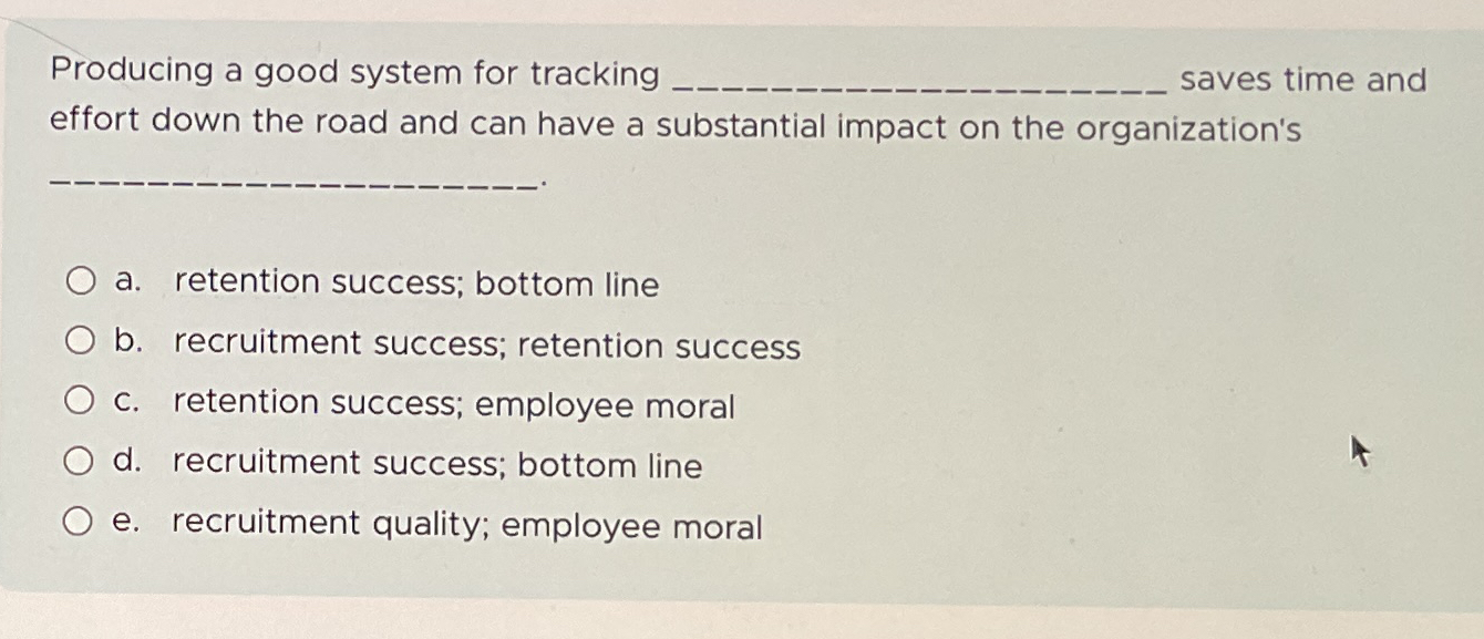 Producing a good system for tracking saves time