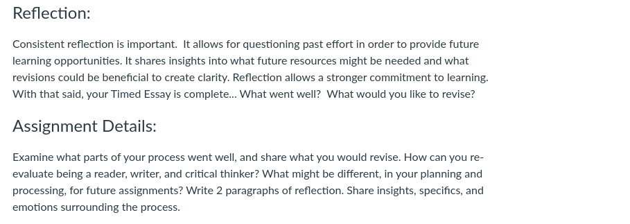 Reflection: Consistent reflection is important.