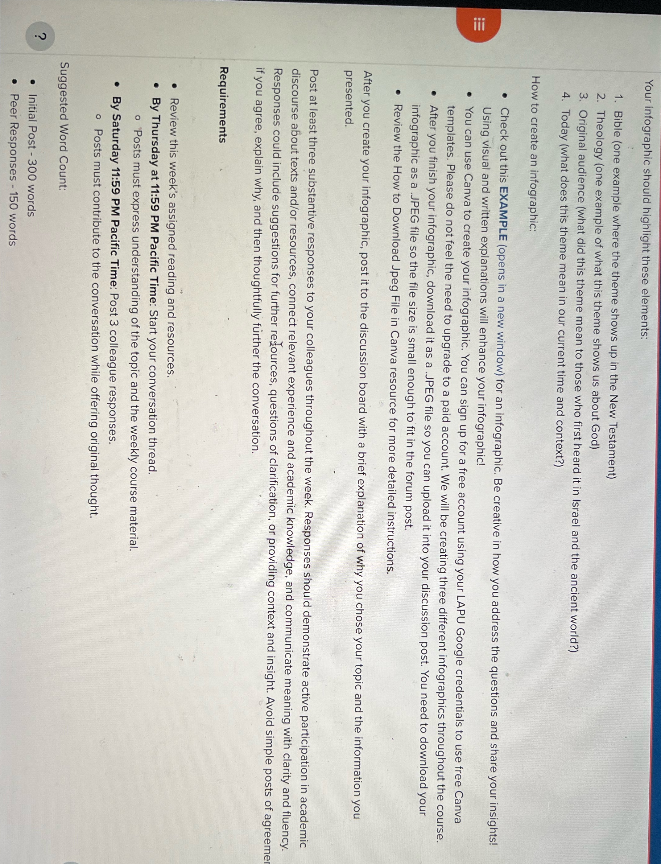 Your infographic should highlight these elements: