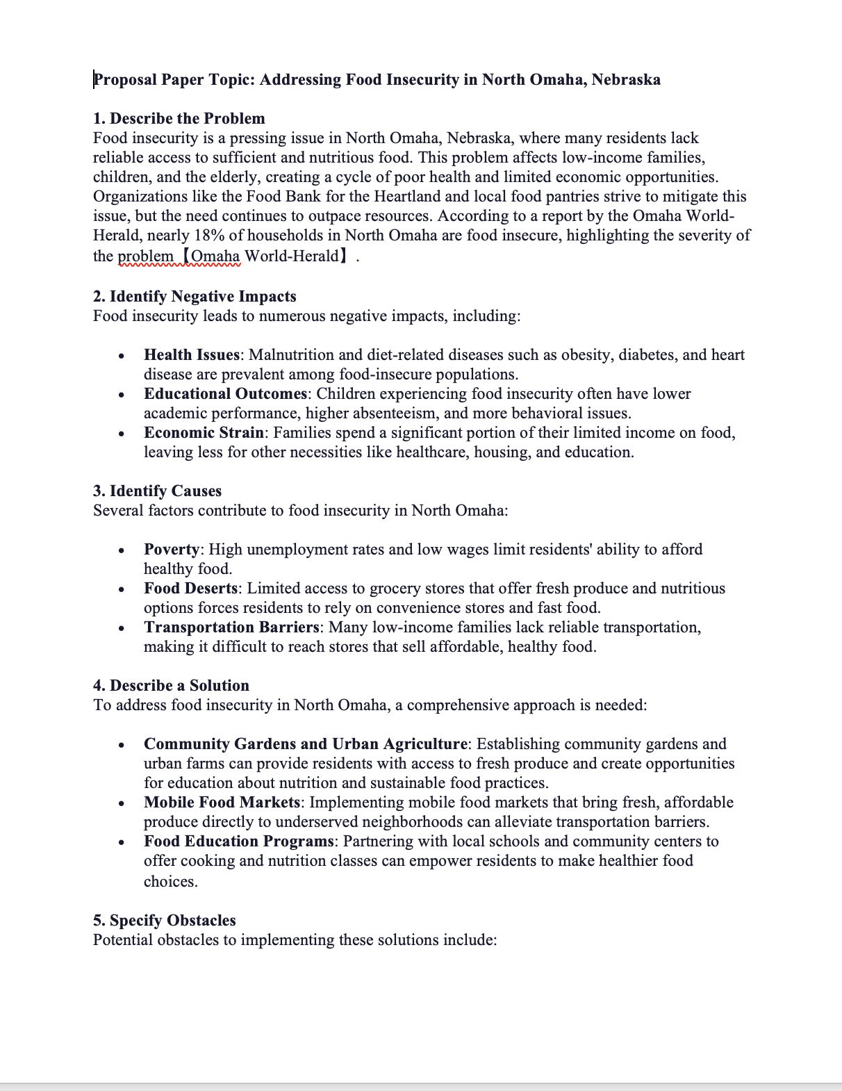 For this assignment, writ e a preliminary thesis