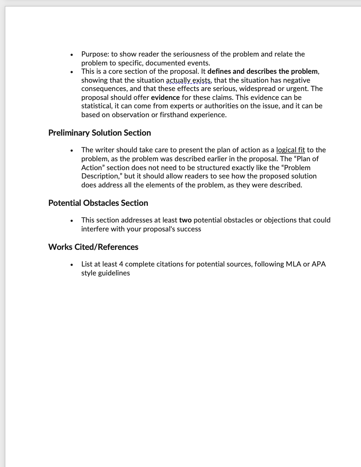 For this assignment, writ e a preliminary thesis