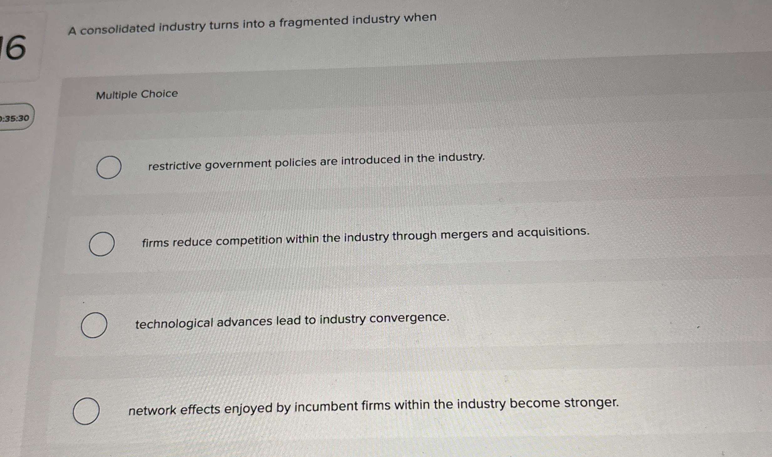 A consolidated industry turns into a fragmented