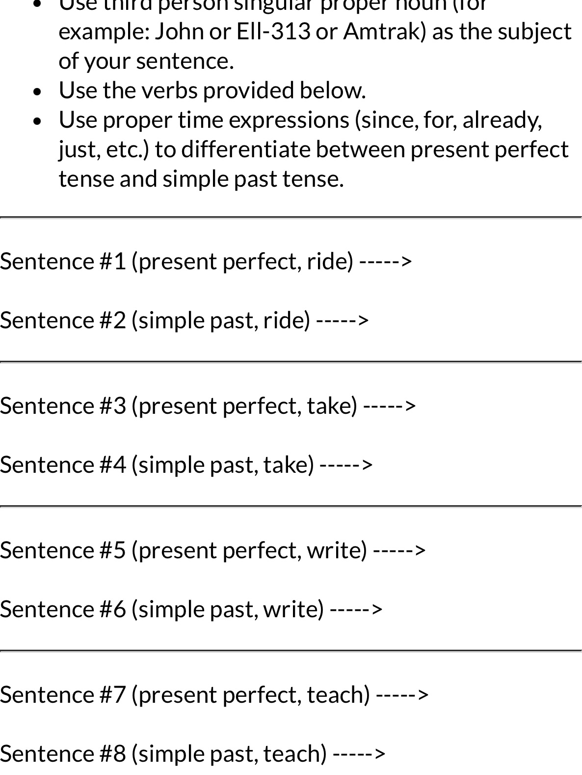 Can you please help me with this ? . Use third