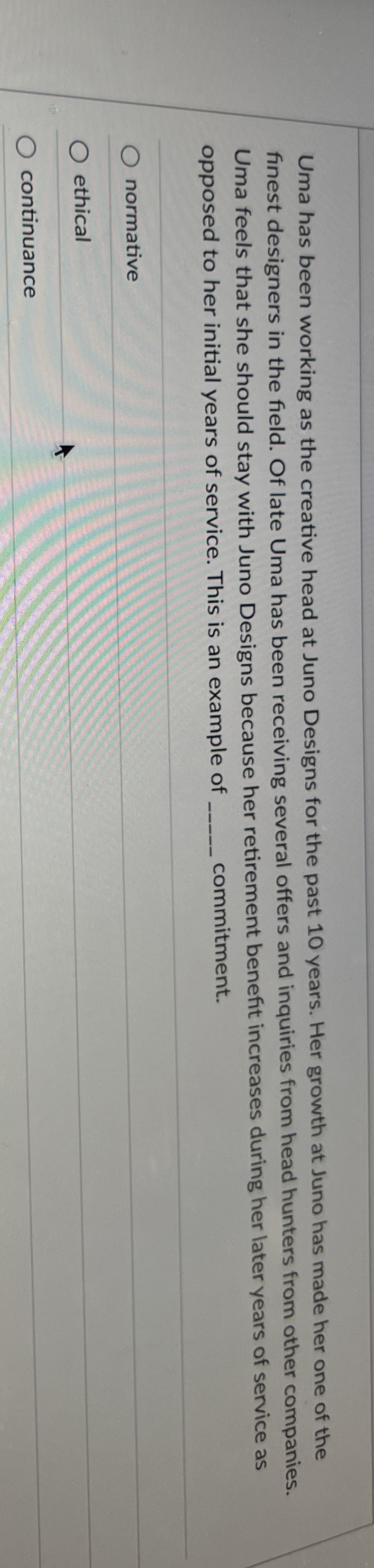 Uma has been working as the creative head at Juno