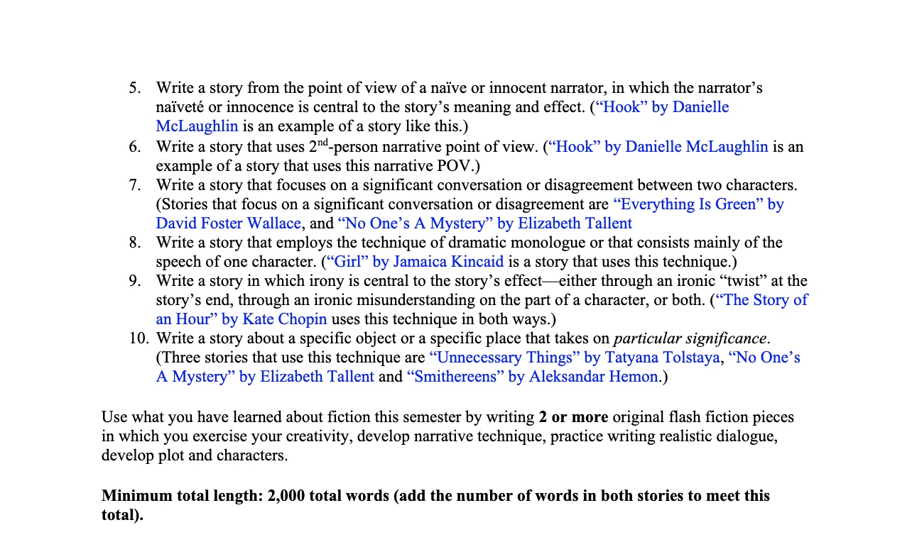 Final Project 200 points possible 1. ASSIGNMENT -