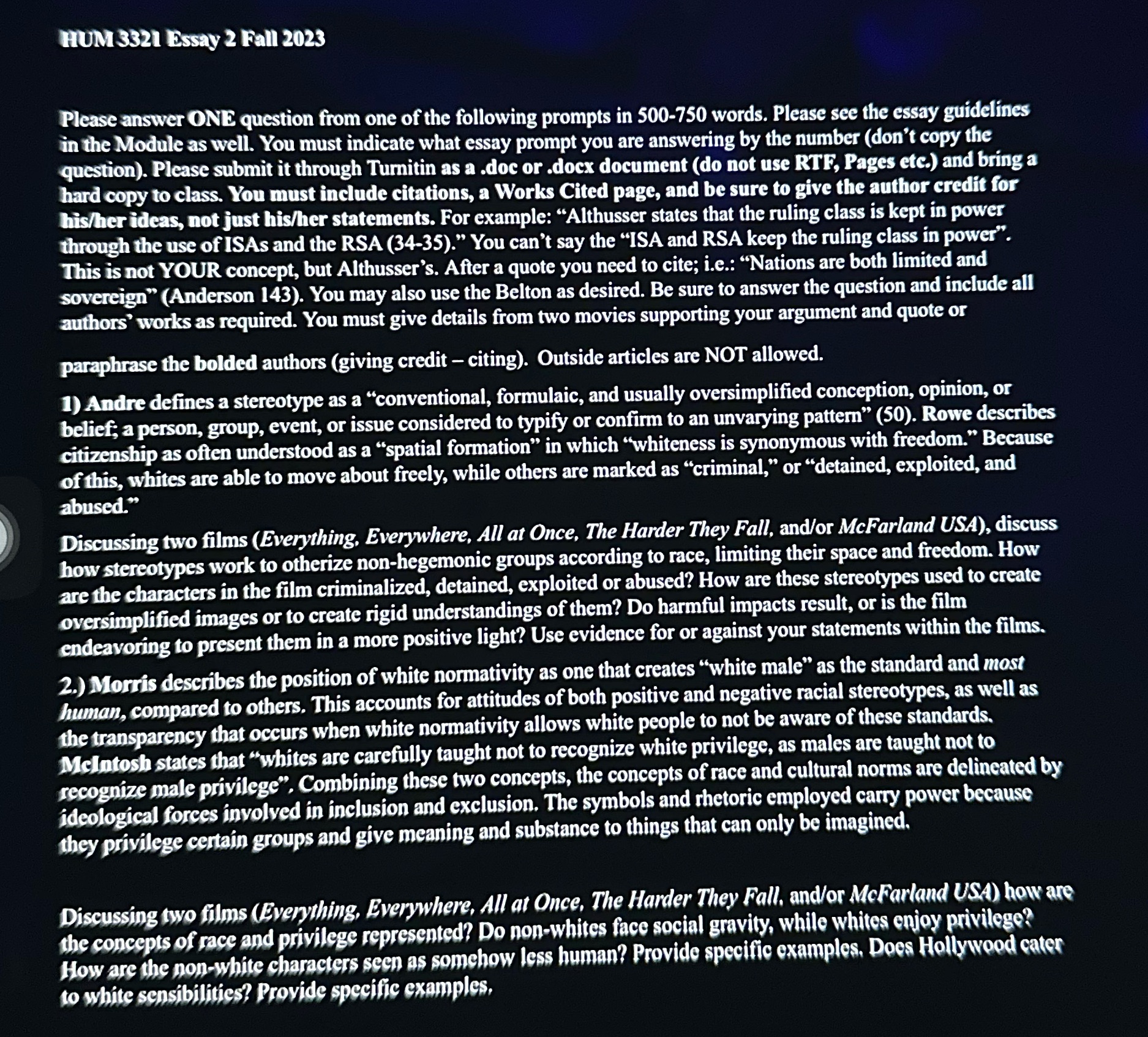 Write only in present tense.Use character names