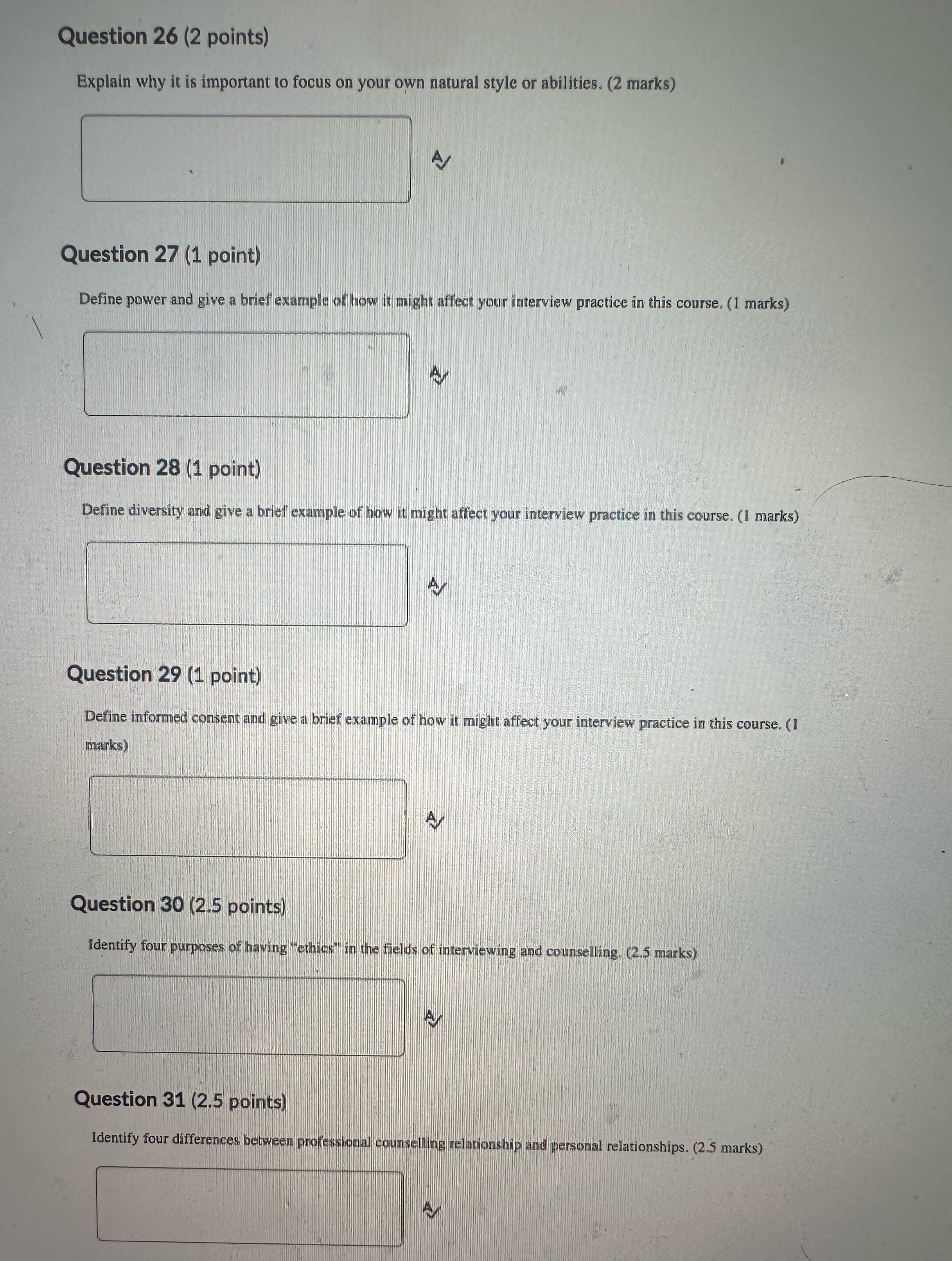 Please help me answer these short answers please