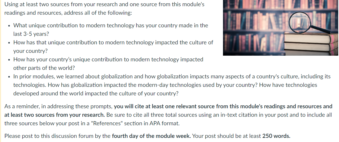 Using at least two sources from your research and