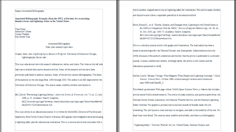 \f\fAnnotated Bibliography Assignment Overview