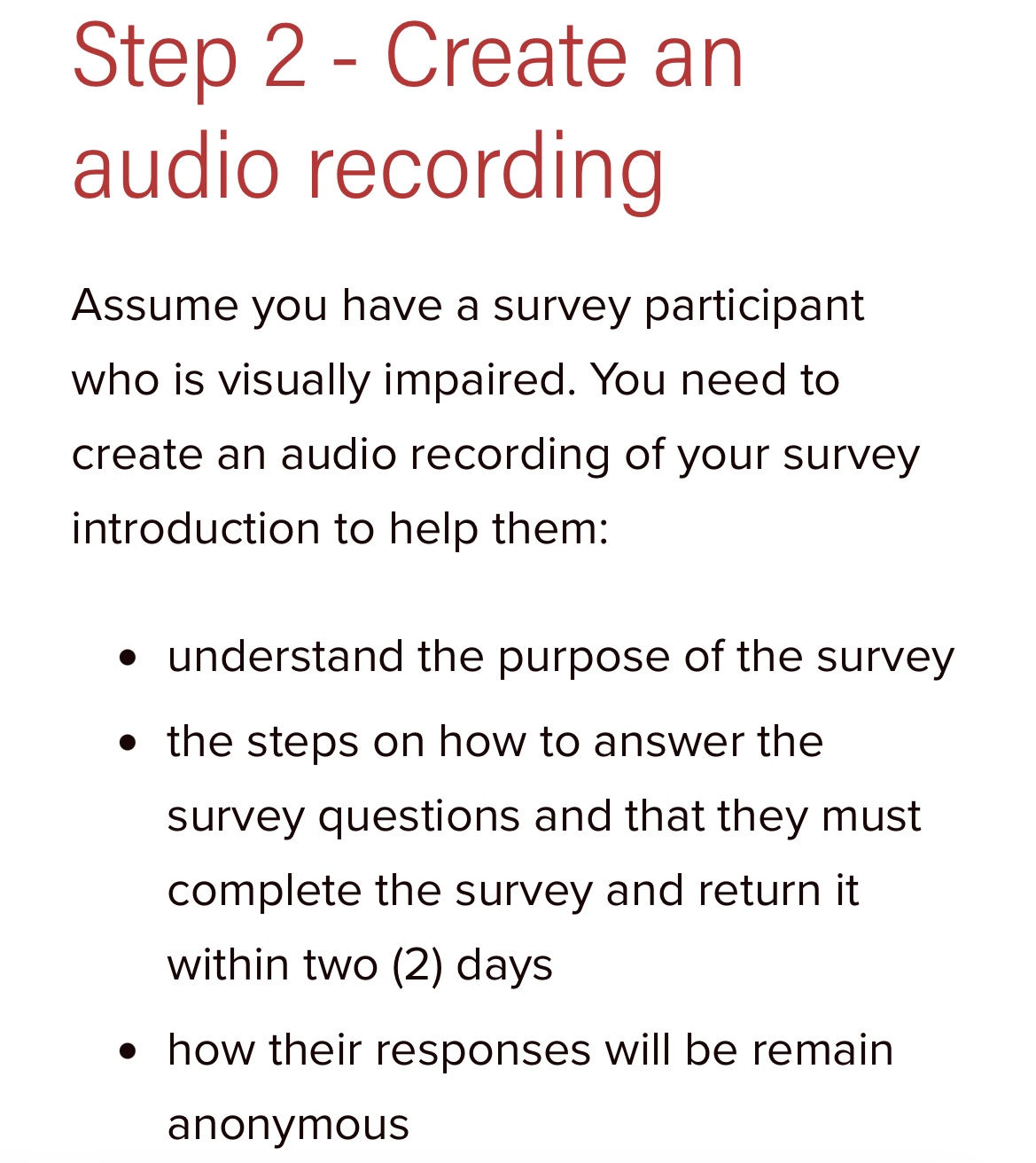 Hi please provide introduction for survey using