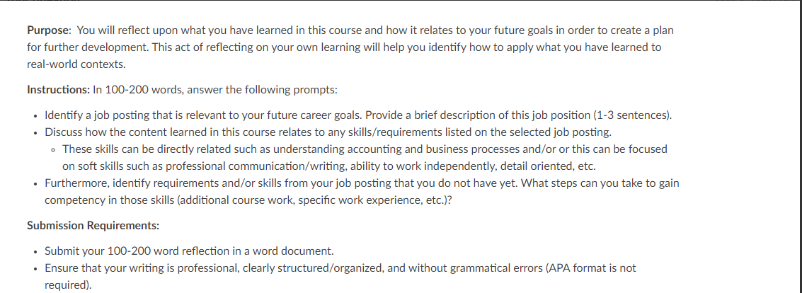 PLEASE WRITE Purpose: You will reflect upon what