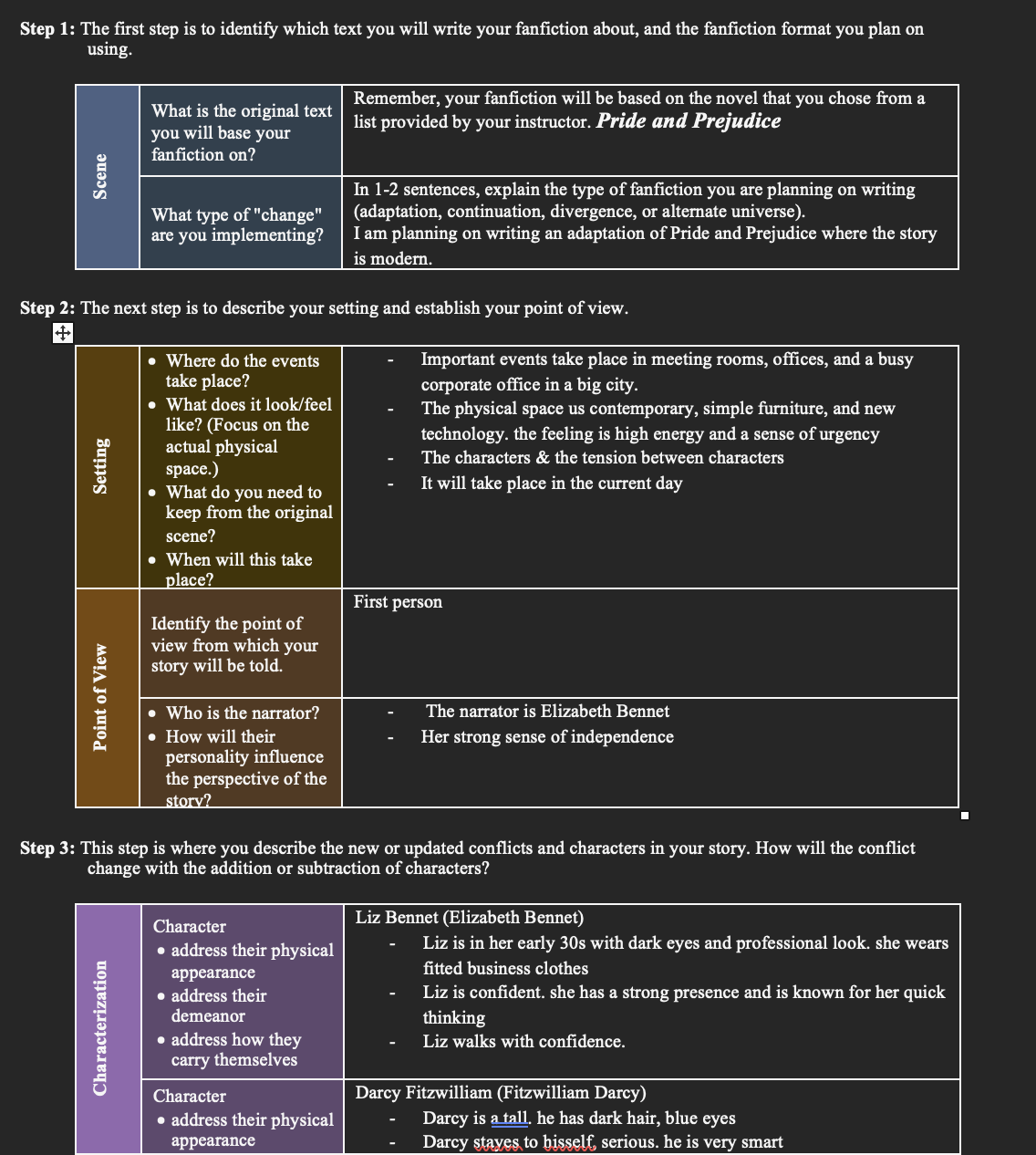 Write rough draft & a final draft of a fan