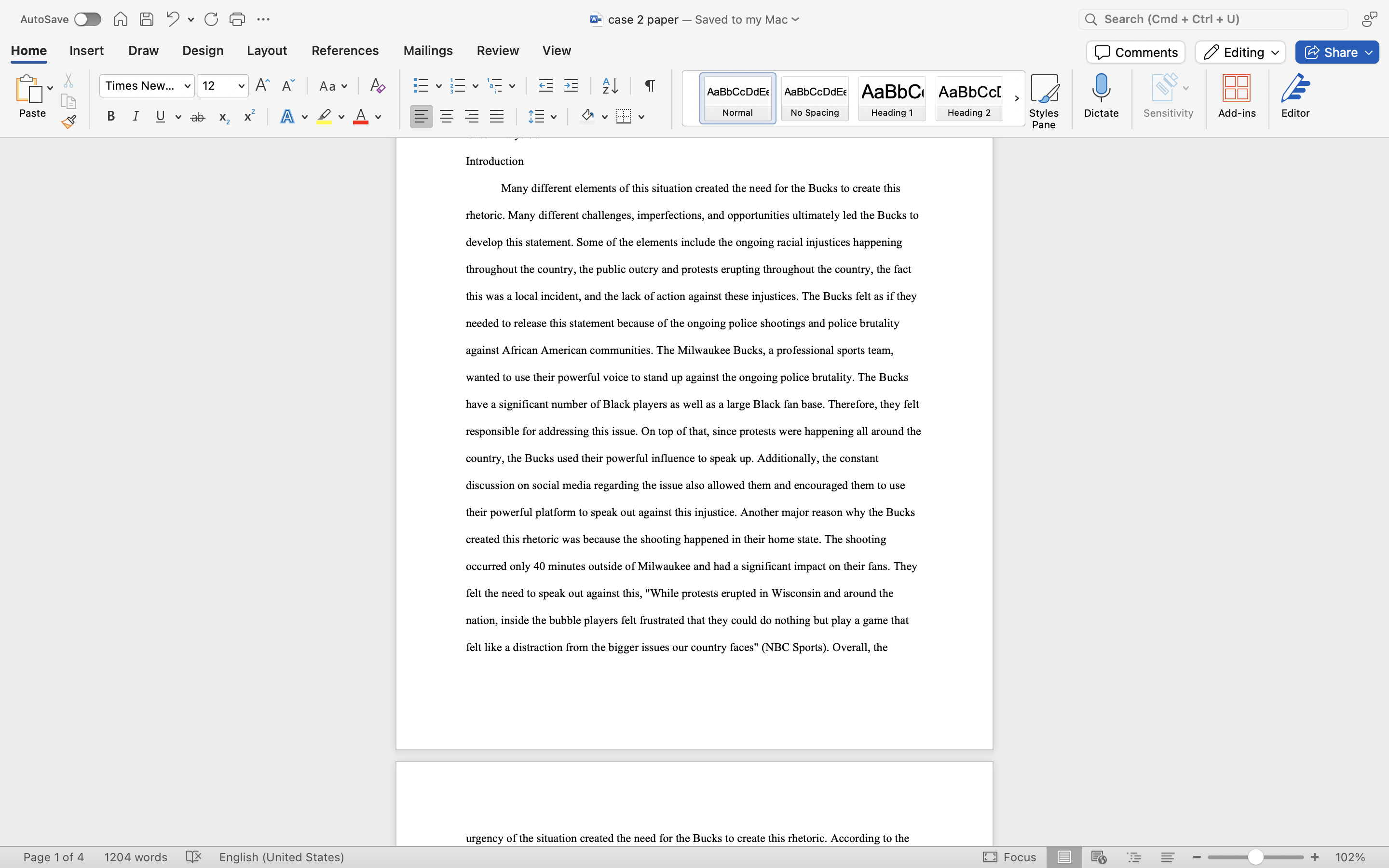 Can you help me develop an introduction and