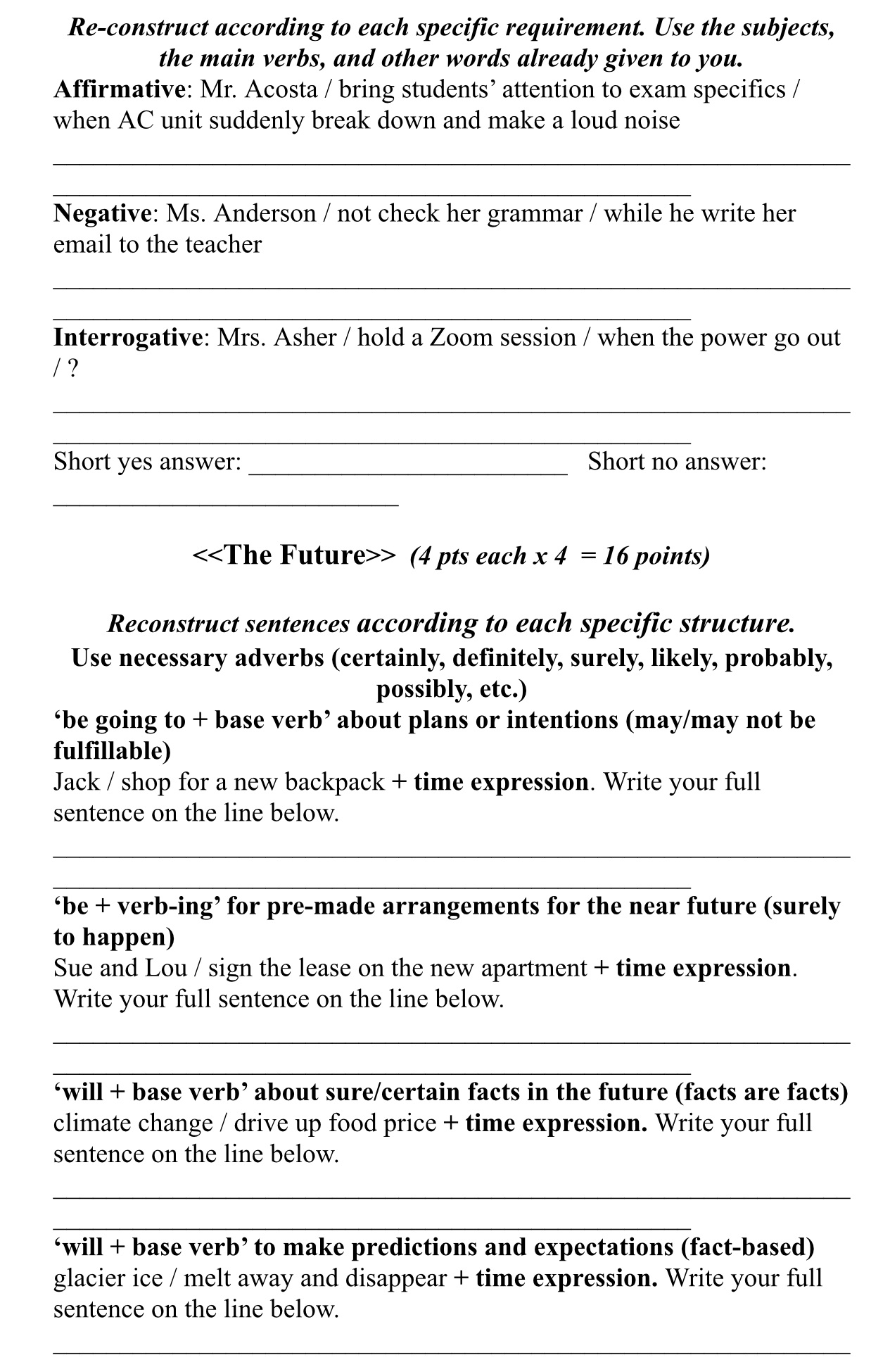 Can you please help me with this Re-construct