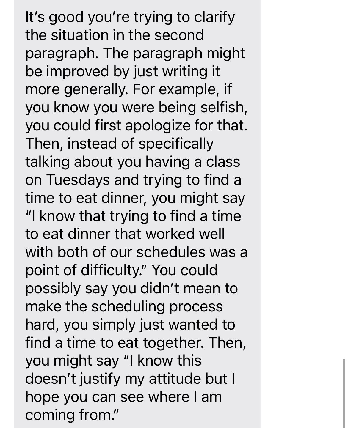 It's good you're trying to clarify the