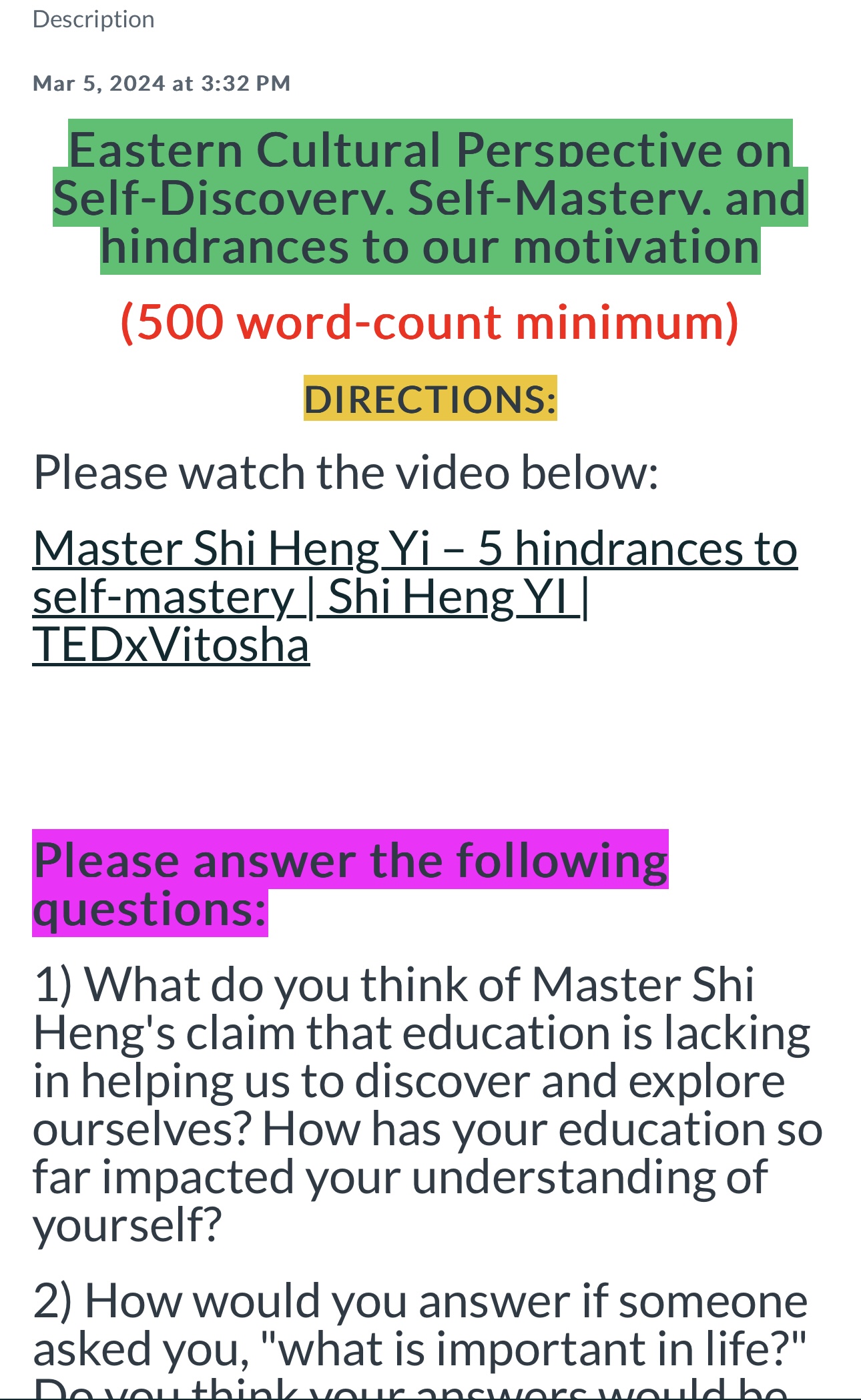 Description Mar 5, 2024 at 3:32 PM Eastern