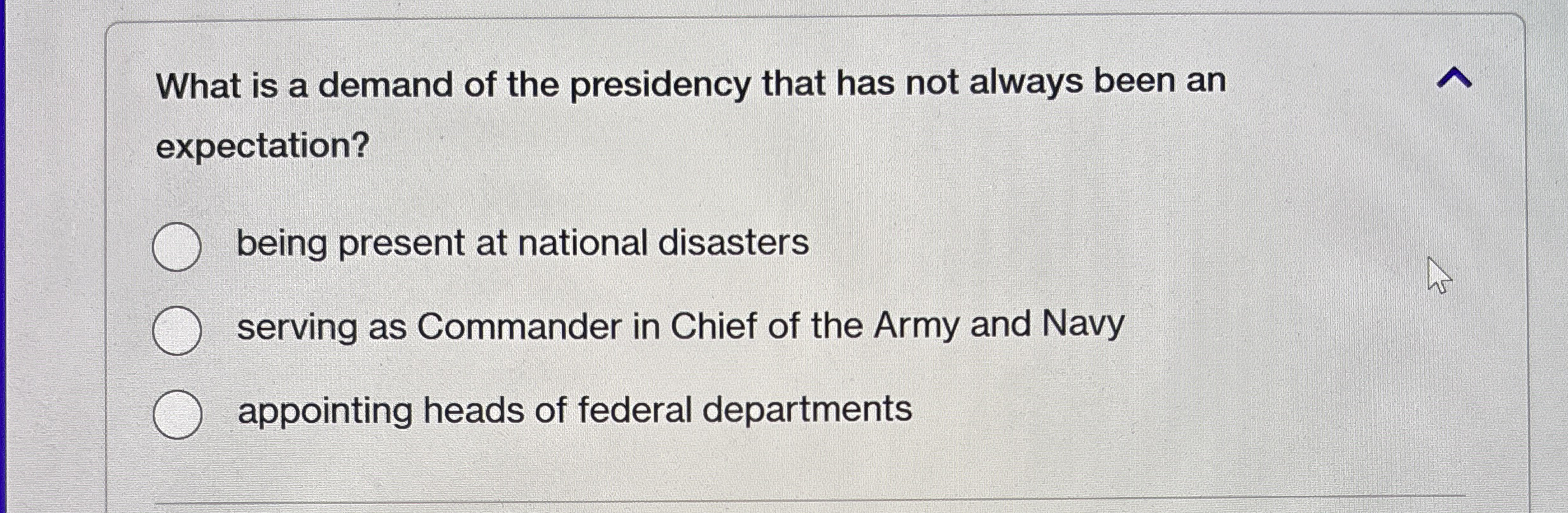 What is a demand of the presidency that has not