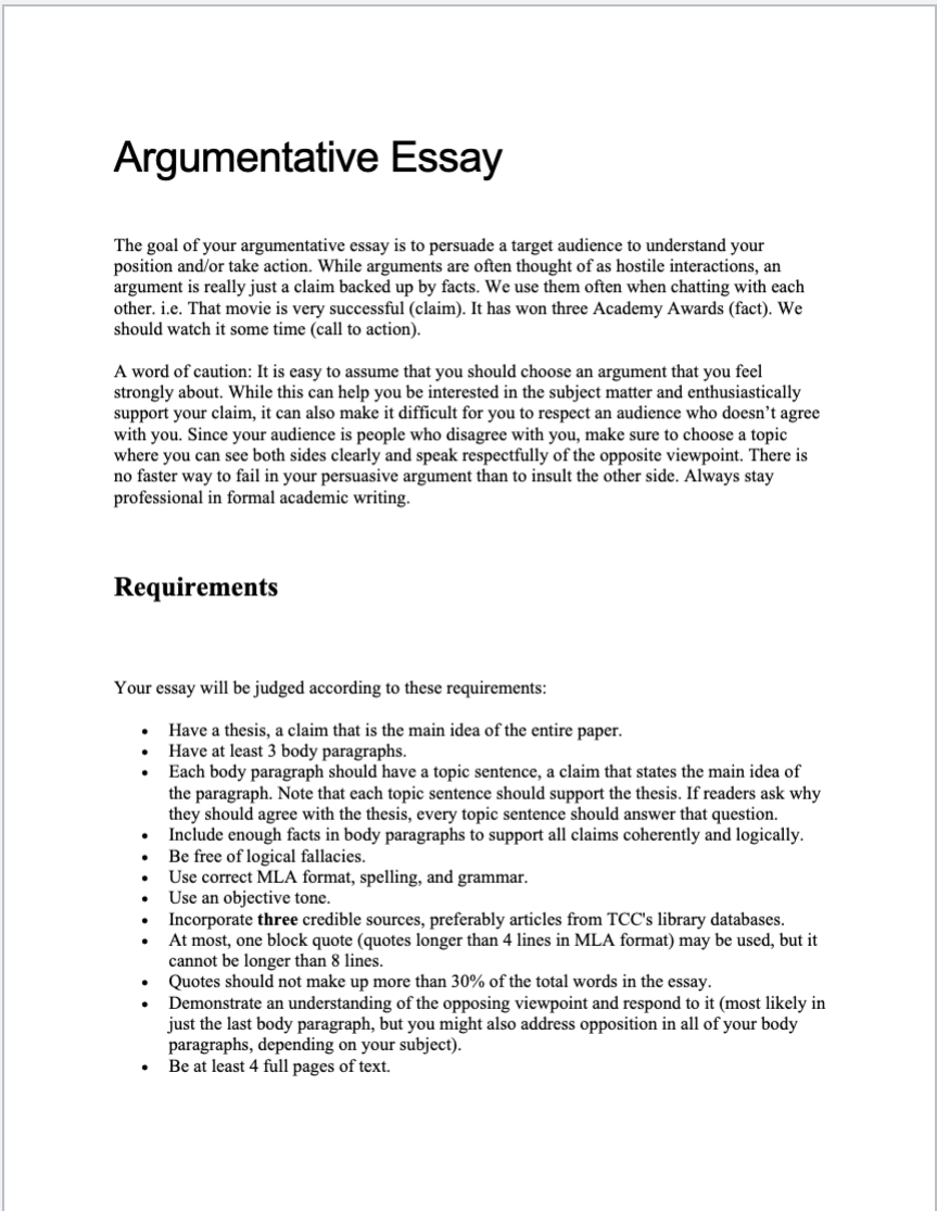 For this exercise, you complete and submit a