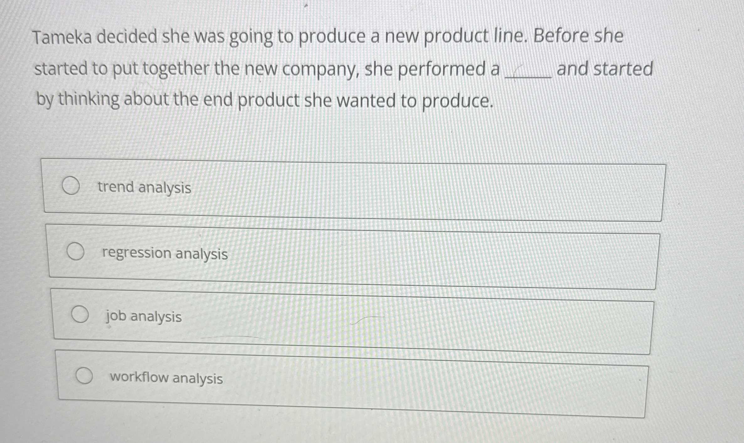 Tameka decided she was going to produce a new