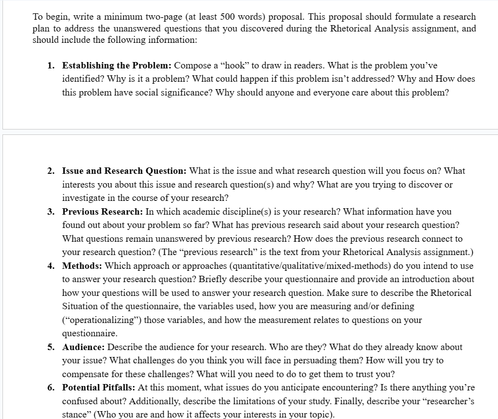 First Draft, Final Drafi, Assignment Review, &