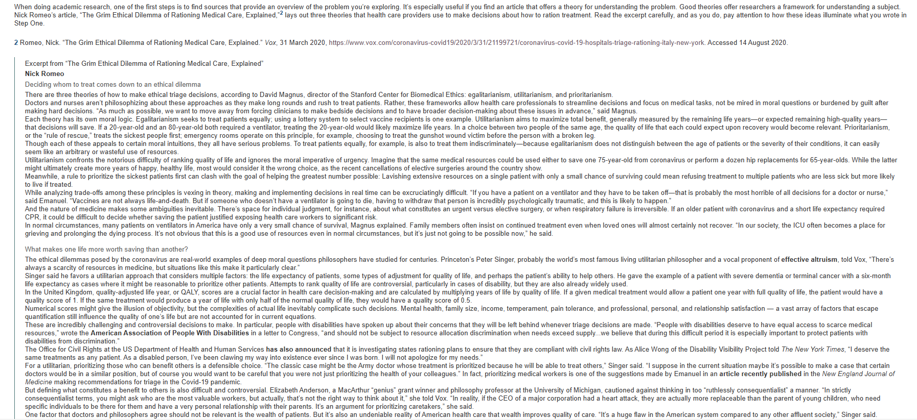 For the writing journal assignment this week. you