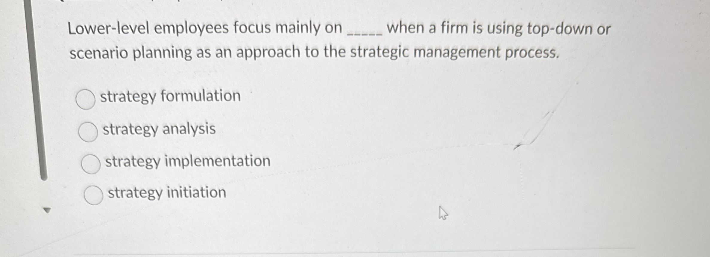 Lower - level employees focus mainly on q , when