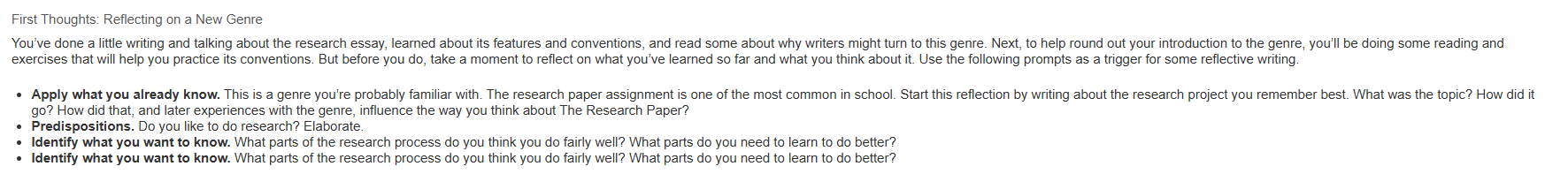 For the writing journal assignment this week. you