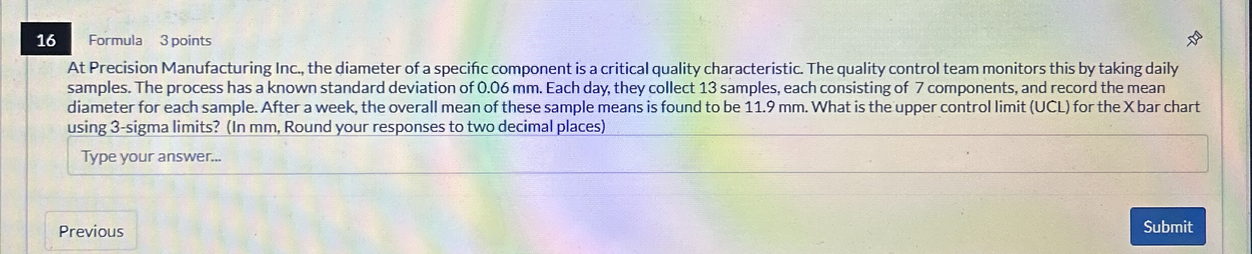 1 6 Formula 3 points At Precision Manufacturing