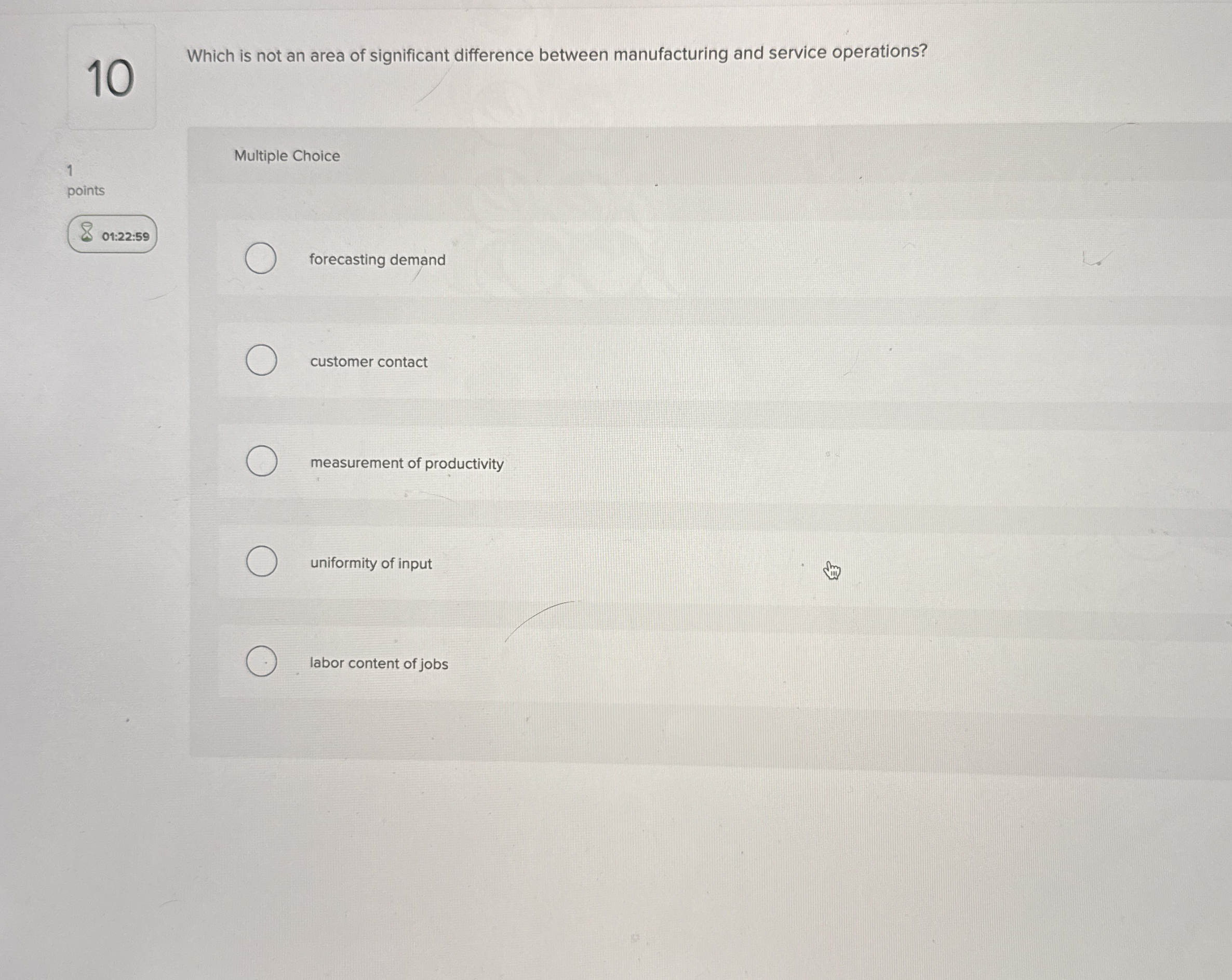 1 0 Which is not an area of significant