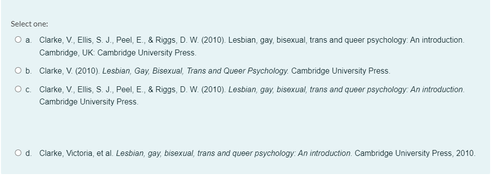 Using APA referencing style, how would you