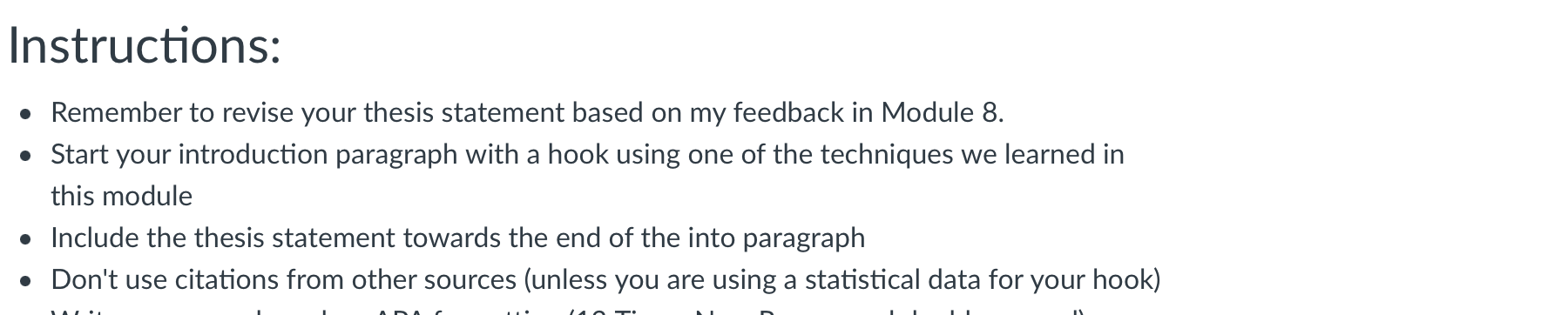 What do I expect from you in this assignment?