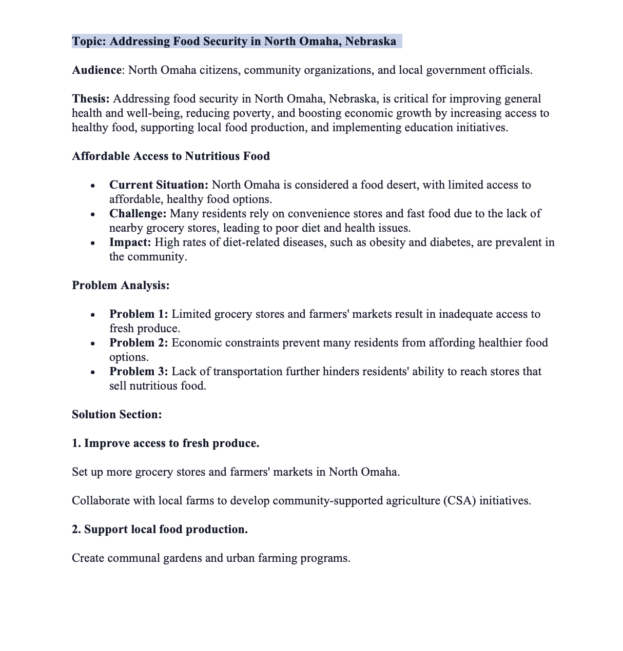 1. Use the Sentence Outline Basic Template