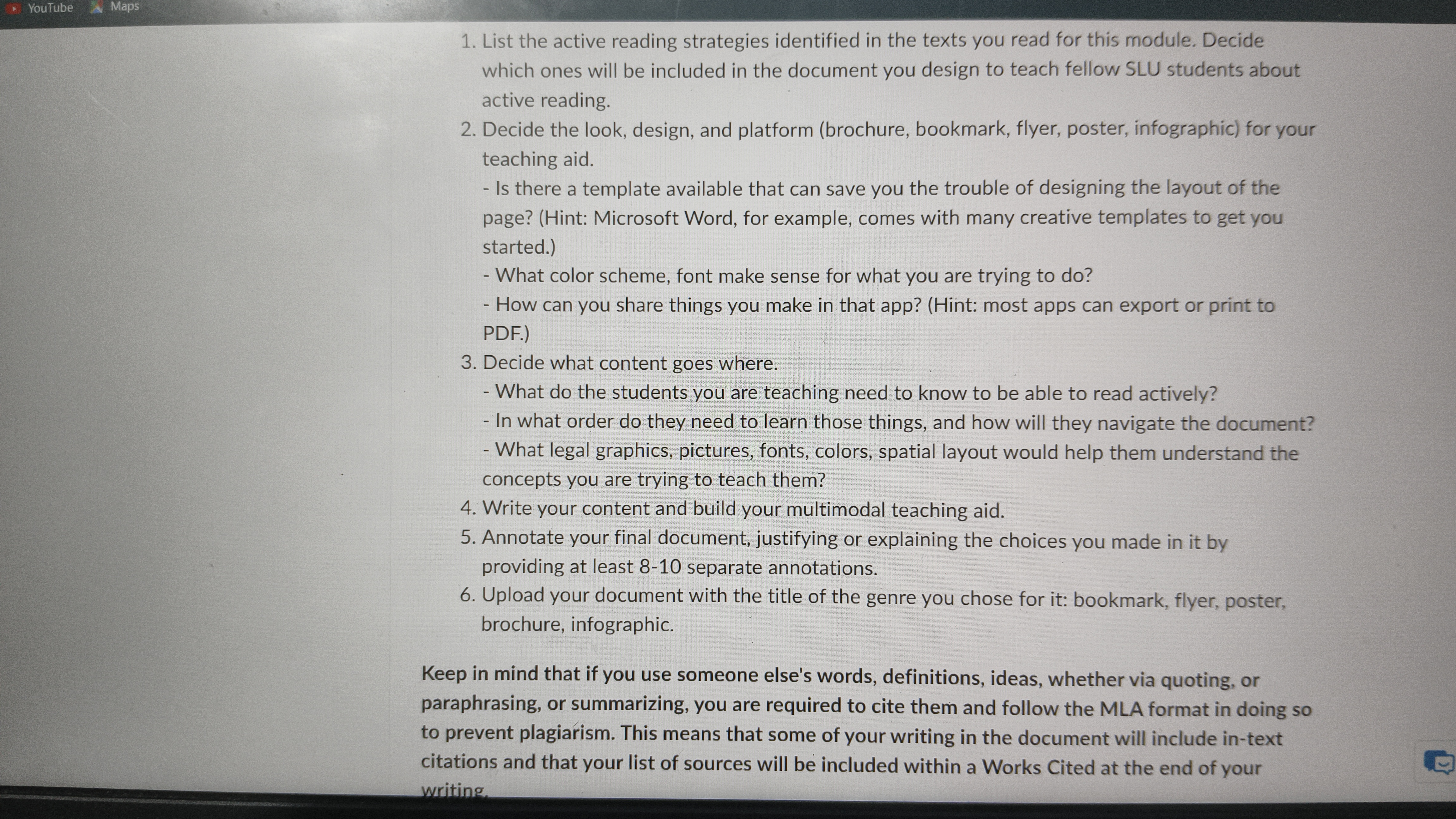 Page 1 Multimodal Assignment # 1 B Assignment In