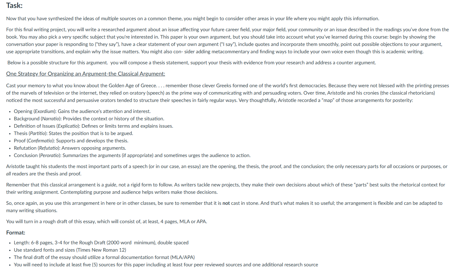 Task: Now that you have synthesized the ideas of